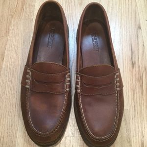 POLO SPORT Men's 10 Loafers Penny Solid Brown